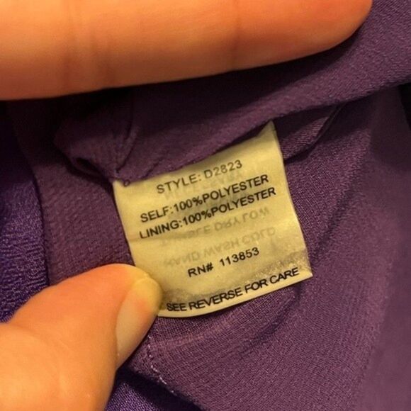 Sugarlips Purple One Shoulder Ruffle Cocktail Dress Size Small - Picture 5 of 6